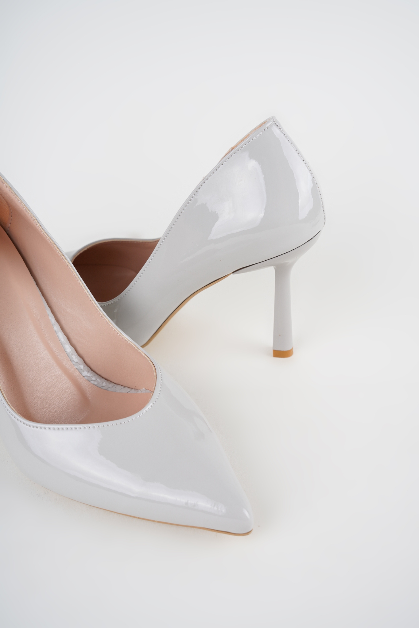 Elina Nardo Gri Rugan Deri Topuklu Stiletto Elina Nardo Gri Rugan Deri Topuklu Stiletto